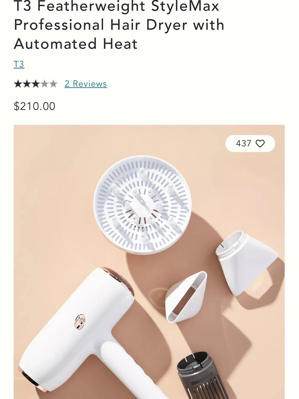 T3 featherweight stylemax professional hair dryer